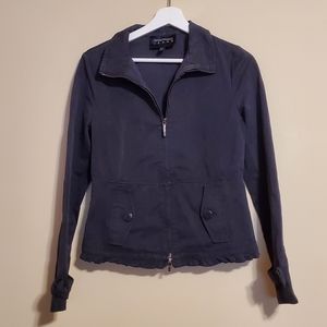 Emporio Armani Jeans Women's Black Zip Up Jacket Size USA 6